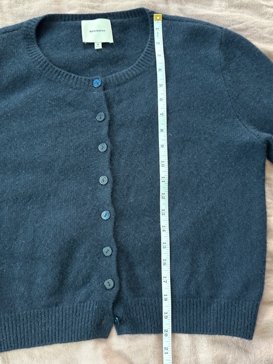 Reformation dark blue Clara cardigan - Picture 8 of 12